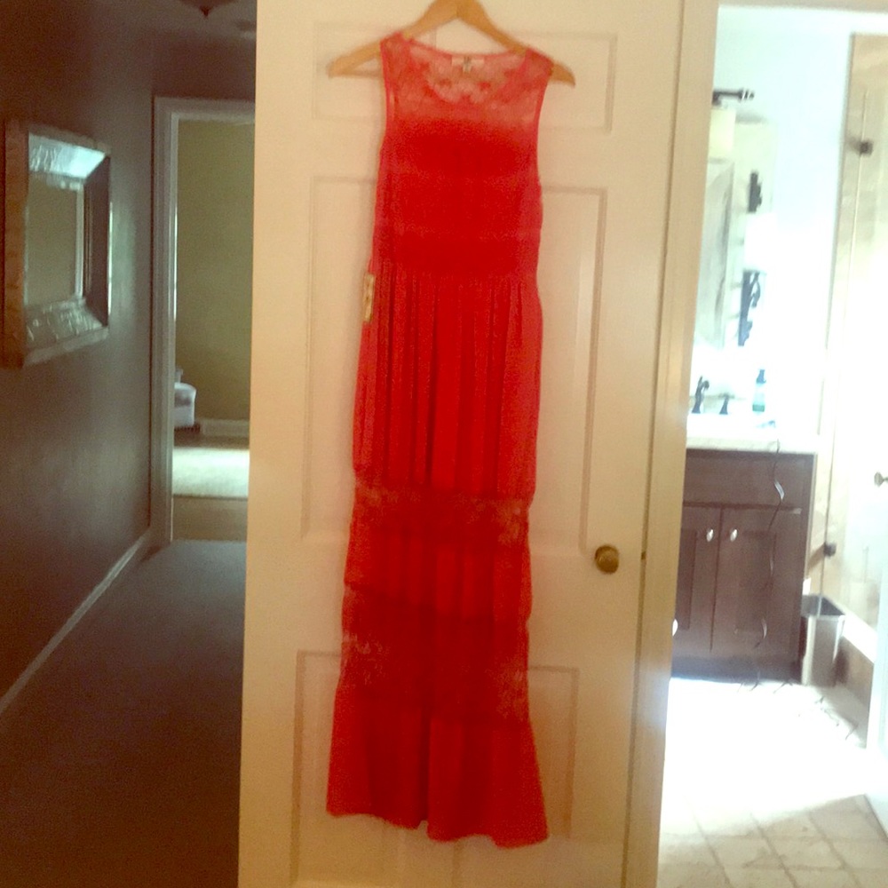 Maxi dress NWT.  Beautiful coral color